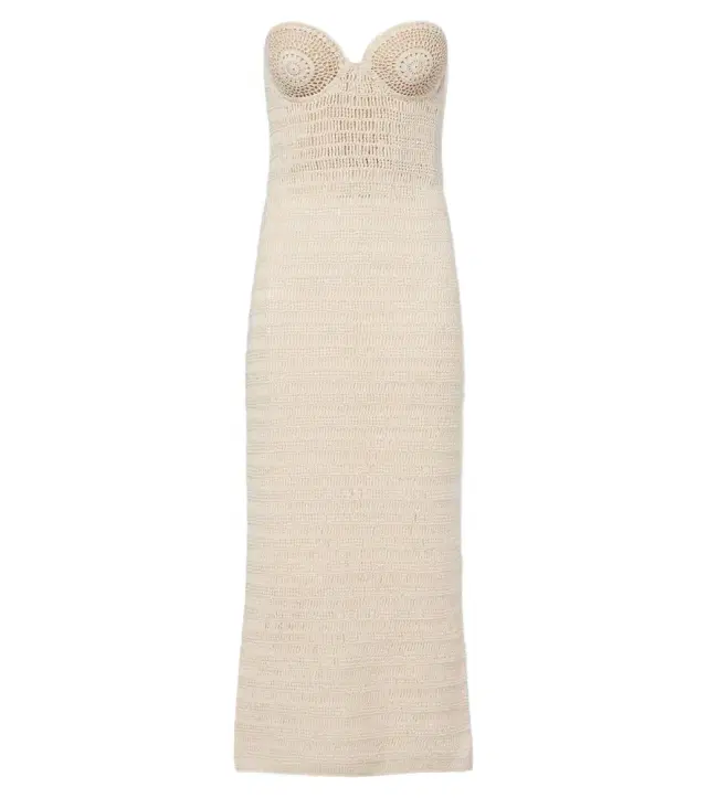 Magda Butrym Crochet cotton corset dress