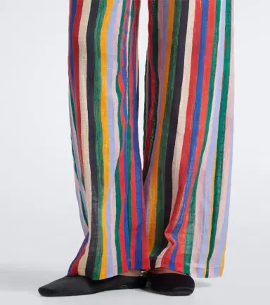 Staud Mateo striped cotton wide-leg pants | Thumbnail 4