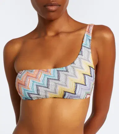 Missoni Zigzag one-shoulder lamé bikini | Thumbnail 2