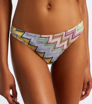 Missoni Zigzag one-shoulder lamé bikini | Thumbnail 5
