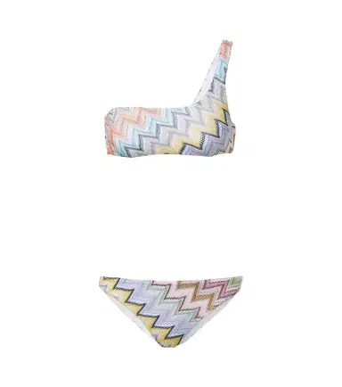 Missoni Zigzag one-shoulder lamé bikini | Thumbnail 1