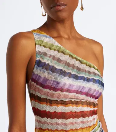 Missoni Chevron fringed one-shoulder beach dress | Thumbnail 2 Missoni Chevron fringed one-shoulder beach dress | Thumbnail 2