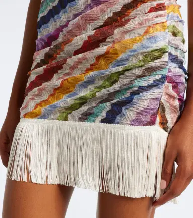 Missoni Chevron fringed one-shoulder beach dress | Thumbnail 3 Missoni Chevron fringed one-shoulder beach dress | Thumbnail 3