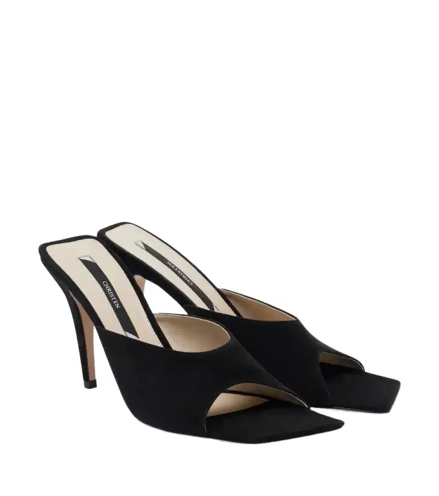 CHRISTEN Edge suede mules