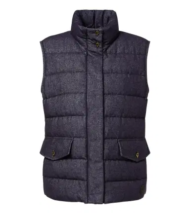 Moncler Bessez denim down vest | Thumbnail 1 Moncler Bessez denim down vest | Thumbnail 1