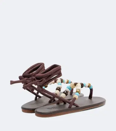 Ancient Greek Sandals Katia beaded thong sandals | Thumbnail 3