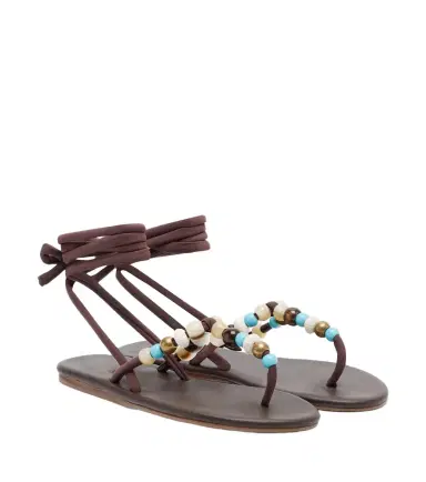 Ancient Greek Sandals Katia beaded thong sandals | Thumbnail 1