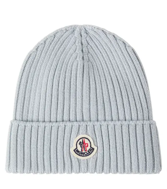 Moncler Enfant Logo virgin wool beanie