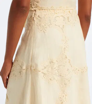 Ulla Johnson Fleur crochet-trimmed linen midi skirt | Thumbnail 5 Ulla Johnson Fleur crochet-trimmed linen midi skirt | Thumbnail 5