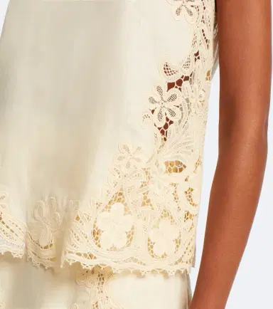 Ulla Johnson Amelie crochet-trimmed linen top | Thumbnail 2 Ulla Johnson Amelie crochet-trimmed linen top | Thumbnail 2