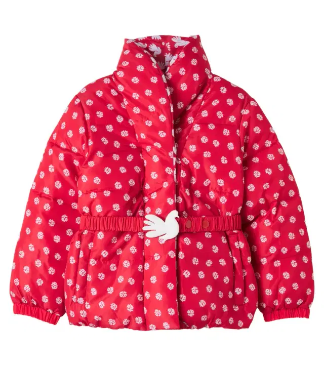 Stella McCartney Kids Belted printed puffer jacket