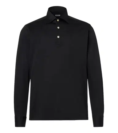 Kiton Cotton poplin polo top | Thumbnail 1 Kiton Cotton poplin polo top | Thumbnail 1