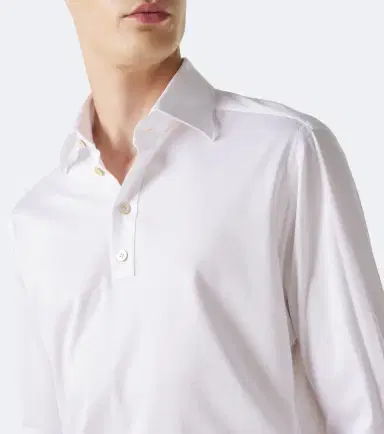 Kiton Cotton poplin polo top | Thumbnail 4 Kiton Cotton poplin polo top | Thumbnail 4