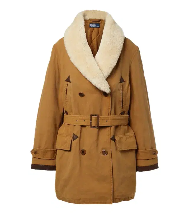 Polo Ralph Lauren Shearling-trimmed cotton coat