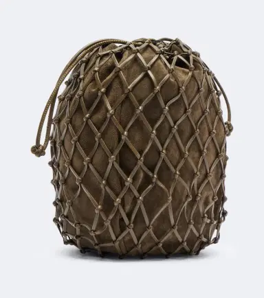 Savette Macramé Small leather pouch | Thumbnail 3