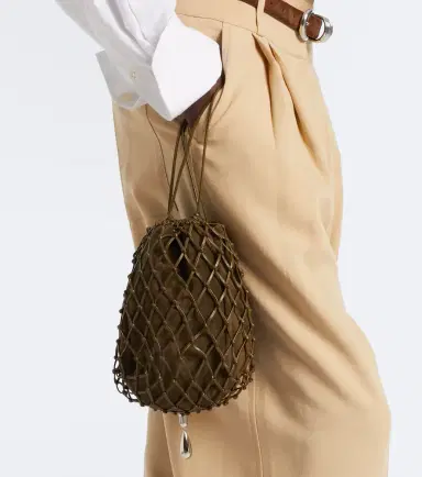 Savette Macramé Small leather pouch | Thumbnail 6
