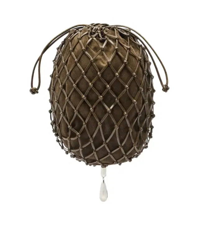 Savette Macramé Small leather pouch