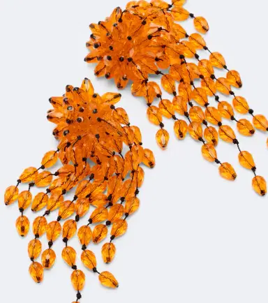 Isabel Marant Hanabi beaded clip-on earrings | Thumbnail 4
