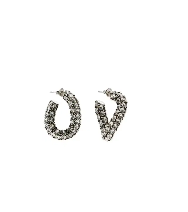 Isabel Marant Crystal-embellished hoop earrings