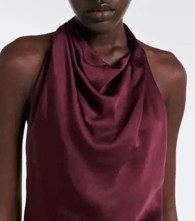 Simkhai Reannon halterneck satin gown | Thumbnail 3 Simkhai Reannon halterneck satin gown | Thumbnail 3