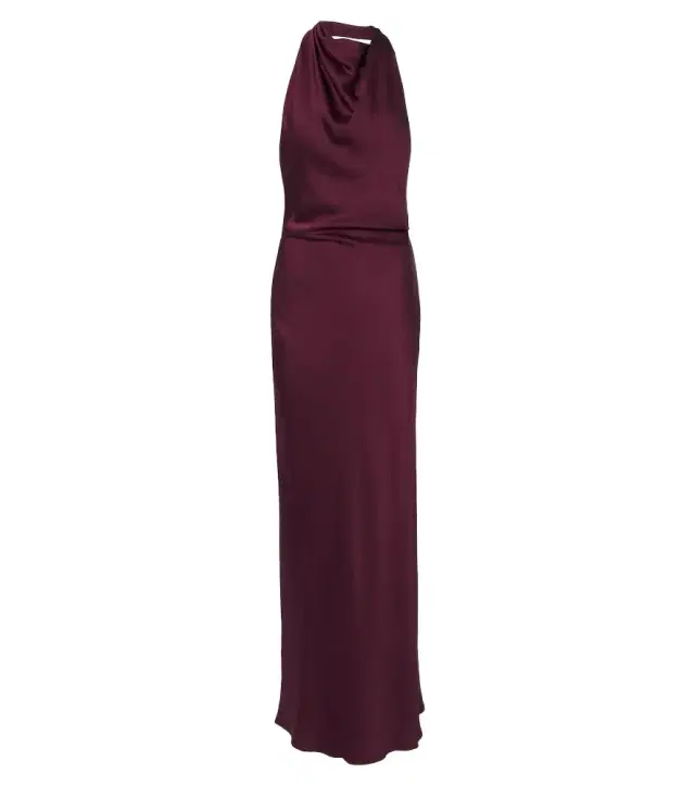 Simkhai Reannon halterneck satin gown