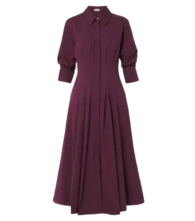 Simkhai Jazz pleated cotton poplin shirt dress