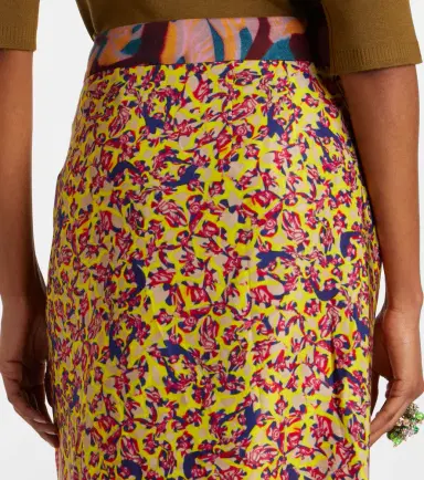 Dries Van Noten Printed ruffled midi skirt | Thumbnail 5