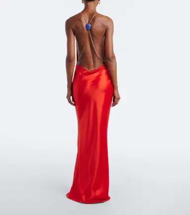 Retrofete Retrofête Arianell embellished satin gown | Thumbnail 5