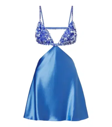 Retrofete Retrofête Taliera embellished satin cut-out minidress | Thumbnail 1