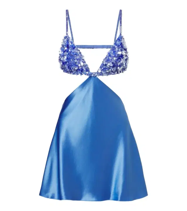 Retrofete Retrofête Taliera embellished satin cut-out minidress