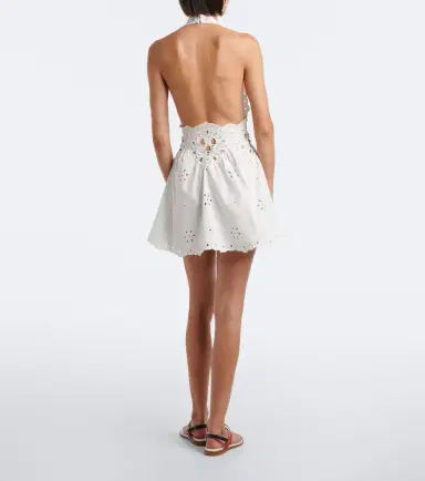 Retrofete Retrofête Broderie anglaise cotton-blend minidress | Thumbnail 2