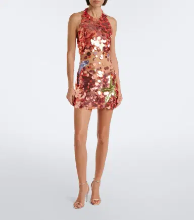 Retrofete Retrofête Dorothy embellished halterneck minidress | Thumbnail 4