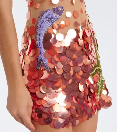 Retrofete Retrofête Dorothy embellished halterneck minidress | Thumbnail 5