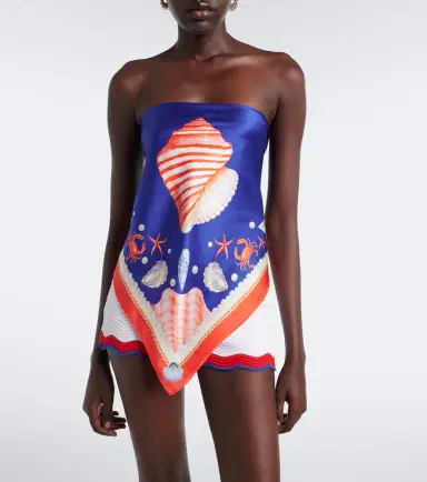 Retrofete Retrofête Alivia silk bandeau top | Thumbnail 2