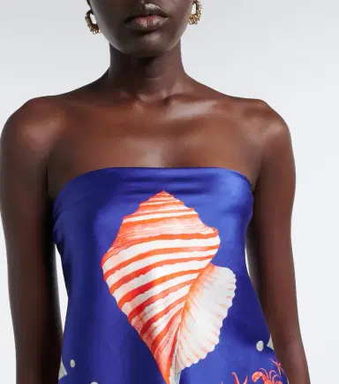 Retrofete Retrofête Alivia silk bandeau top | Thumbnail 3