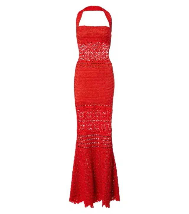 Retrofete Retrofête Peggie crochet cotton-blend maxi dress