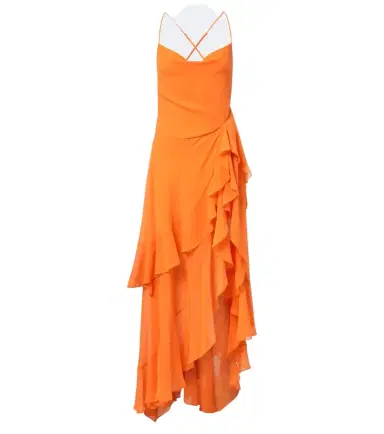 Retrofête Retrofête Samara gathered chiffon maxi dress | Thumbnail 1
