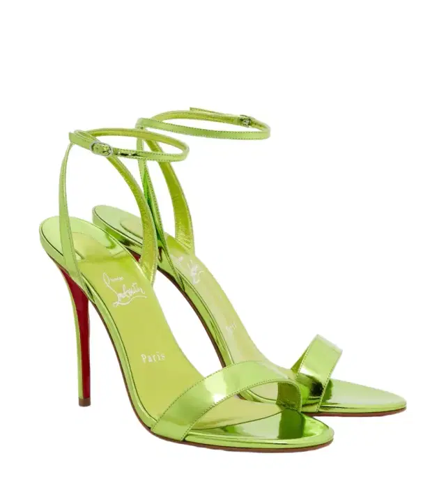 Christian Louboutin Miss Z mirrored leather sandals