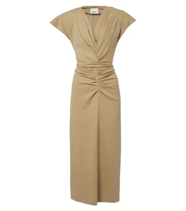 Isabel Marant Nadra gathered cotton jersey midi dress