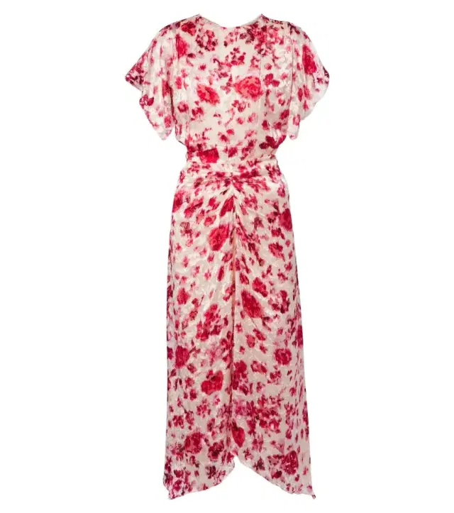 Isabel Marant Herva floral devoré georgette midi dress