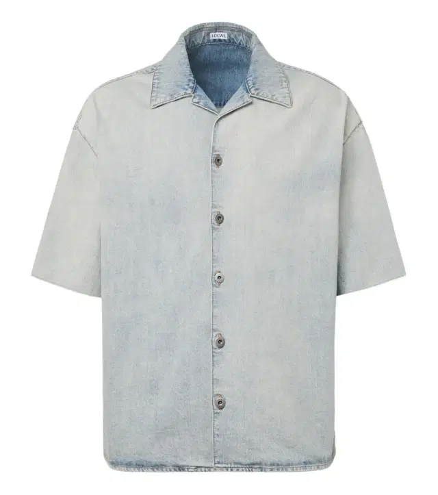 Loewe Anagram faded denim bowling shirt
