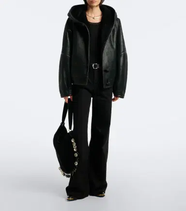 Isabel Marant Amiel hooded leather jacket | Thumbnail 3