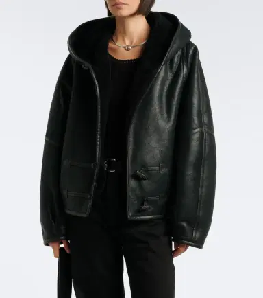 Isabel Marant Amiel hooded leather jacket | Thumbnail 4