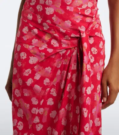 Isabel Marant Faniry floral silk-blend midi skirt | Thumbnail 3
