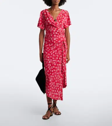 Isabel Marant Faniry floral silk-blend midi skirt | Thumbnail 4