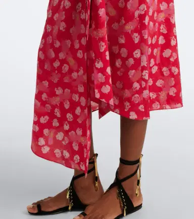 Isabel Marant Faniry floral silk-blend midi skirt | Thumbnail 6