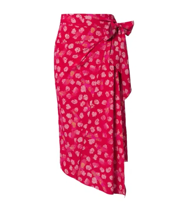 Isabel Marant Faniry floral silk-blend midi skirt