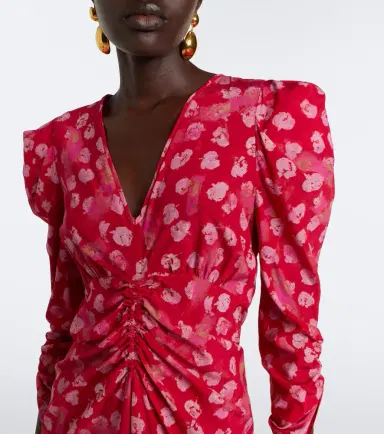 Isabel Marant Albini floral silk-blend midi dress | Thumbnail 5 Isabel Marant Albini floral silk-blend midi dress | Thumbnail 5