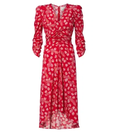 Isabel Marant Albini floral silk-blend midi dress | Thumbnail 1 Isabel Marant Albini floral silk-blend midi dress | Thumbnail 1