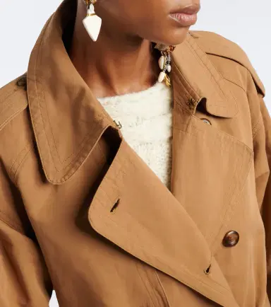 Isabel Marant Violette cotton and linen trench coat | Thumbnail 6